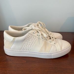Tory Burch White Leather Sneakers